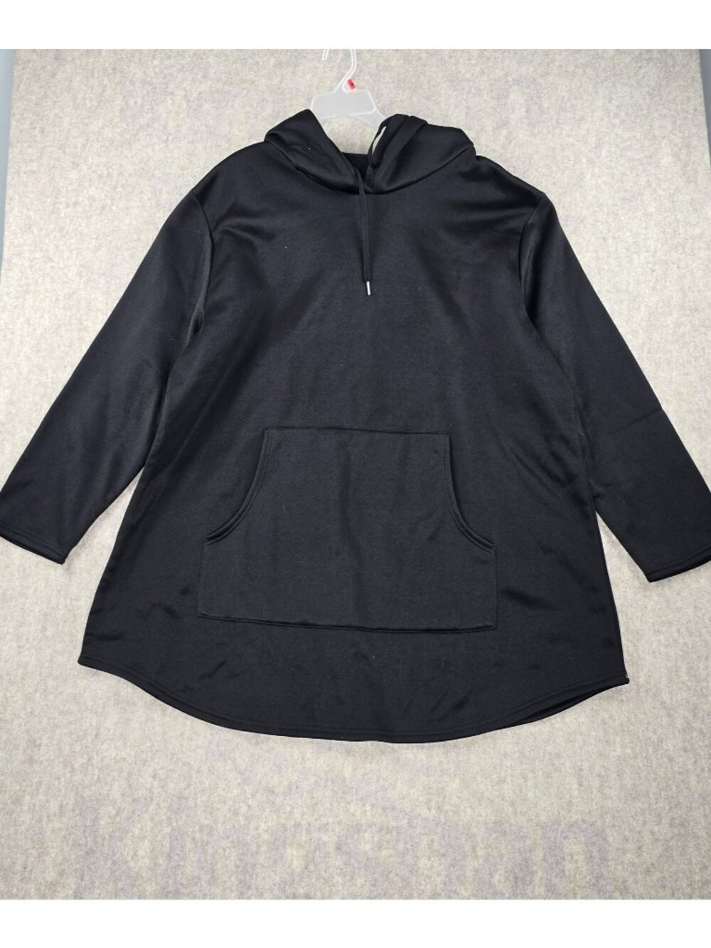 Black Unisex Hoodie Pullover Long Sleeve Kangaroo Pocket Size 5XL